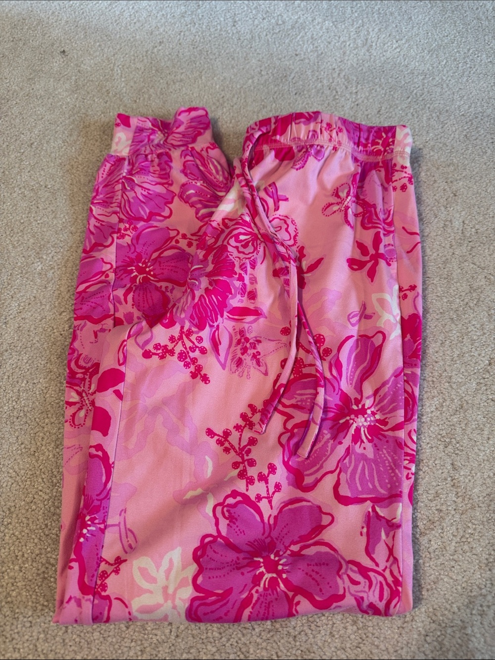 Lilly Pulitzer Pink Floral Jogger Pants